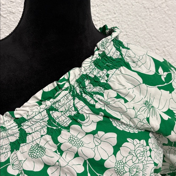 J. Crew Smocked one-shoulder top in Kelly floral Size XS - Picture 5 of 7